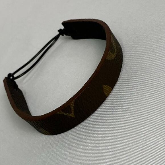 Louis Vuitton Slide Leather Bracelet Dark Brown Soft Pebble - Picture 1 of 10